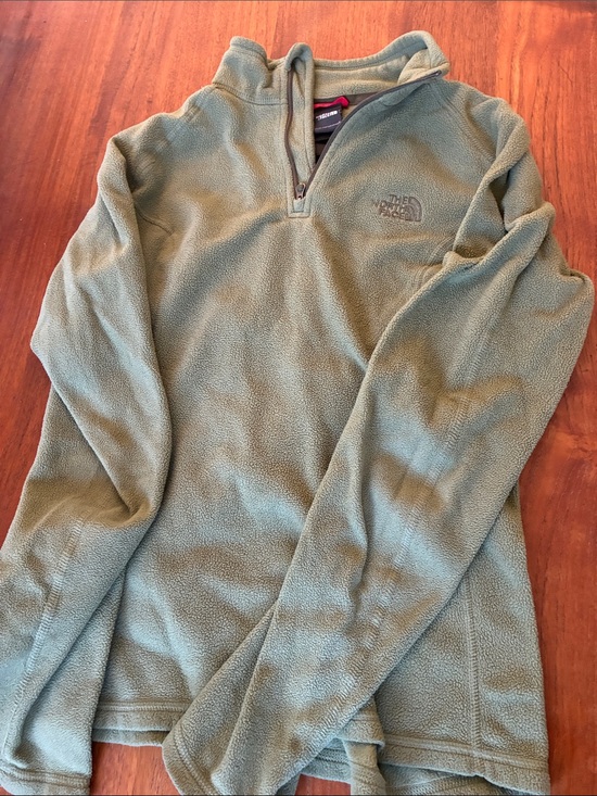 The North Face Sweaters - The North Face Men’s Olive Green Half-Zip Fleece Pullover
